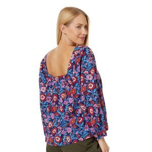 NWT Vineyard Vines Tisbury Floral Square Neck long sleeve top - Size Small